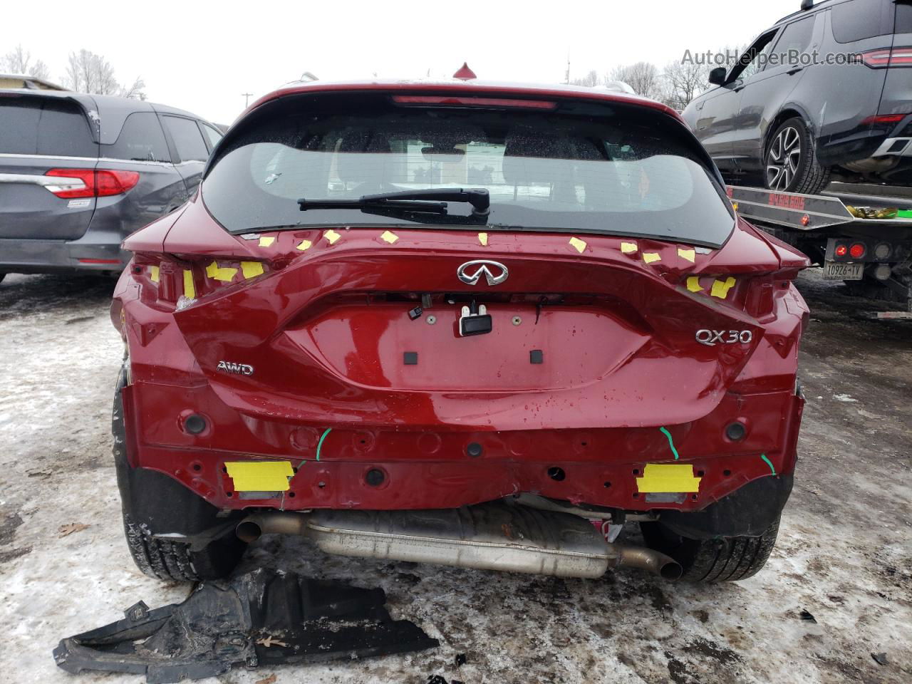 2018 Infiniti Qx30 Base Red vin: SJKCH5CR0JA047258