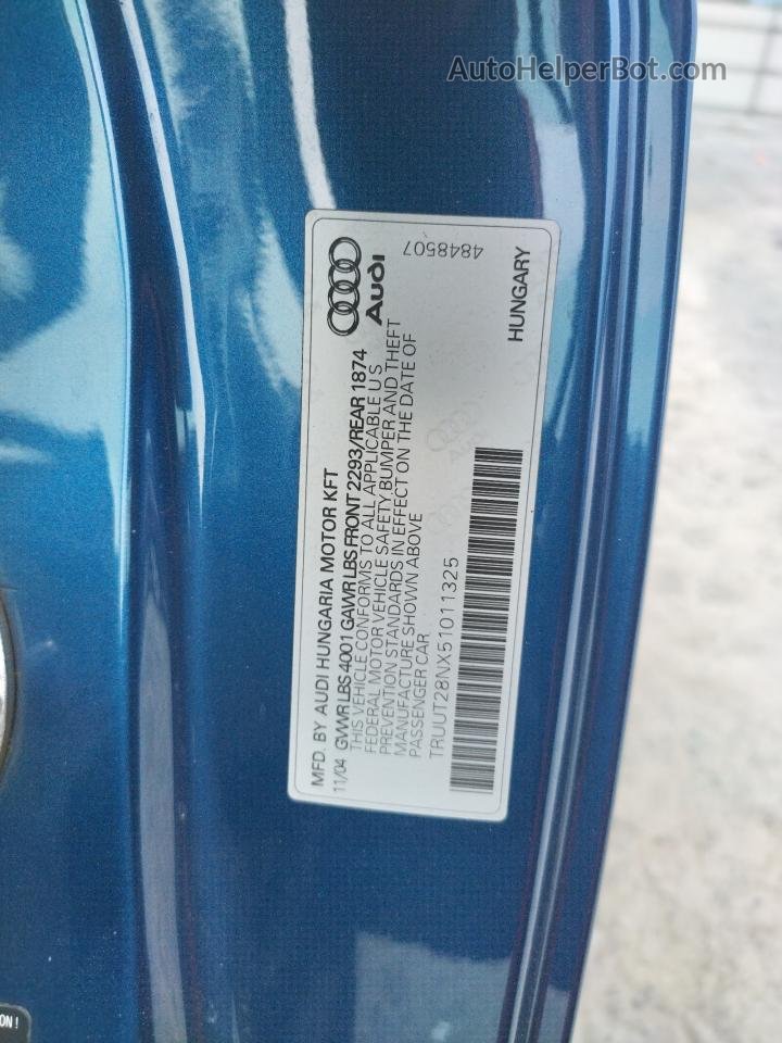 2005 Audi Tt Quattro Синий vin: TRUUT28NX51011325