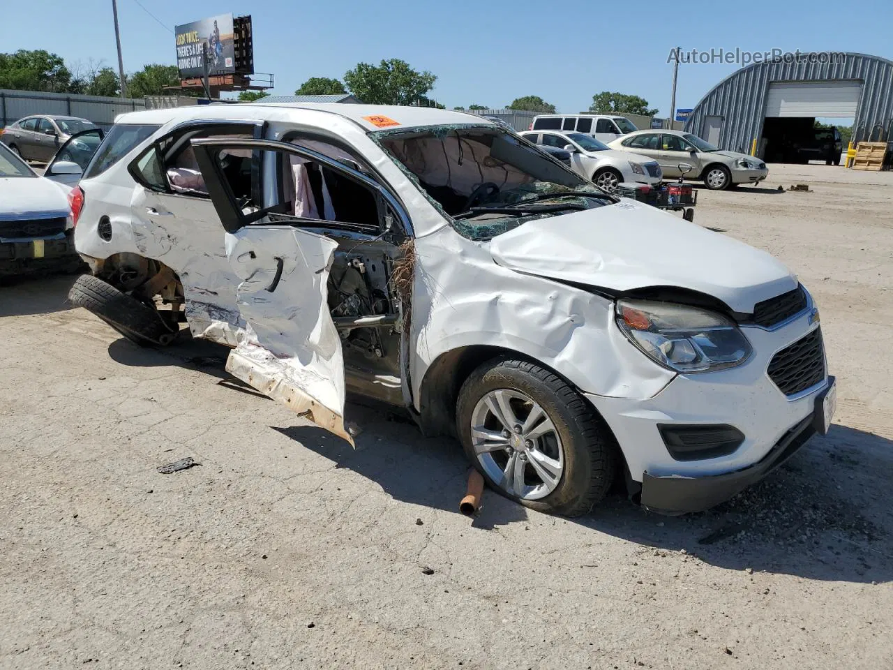 2016 Chevrolet Equinox Ls White vin: 2GNALBEK0G1149211