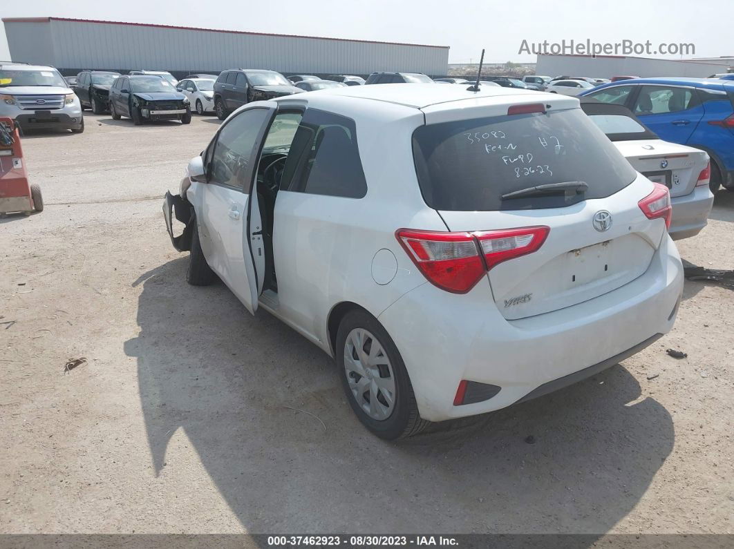 2018 Toyota Yaris L/le White vin: VNKJTUD32JA089483