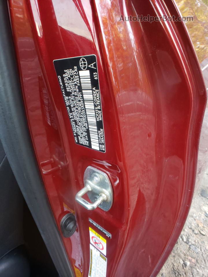 2018 Toyota Yaris L Red vin: VNKJTUD3XJA095791