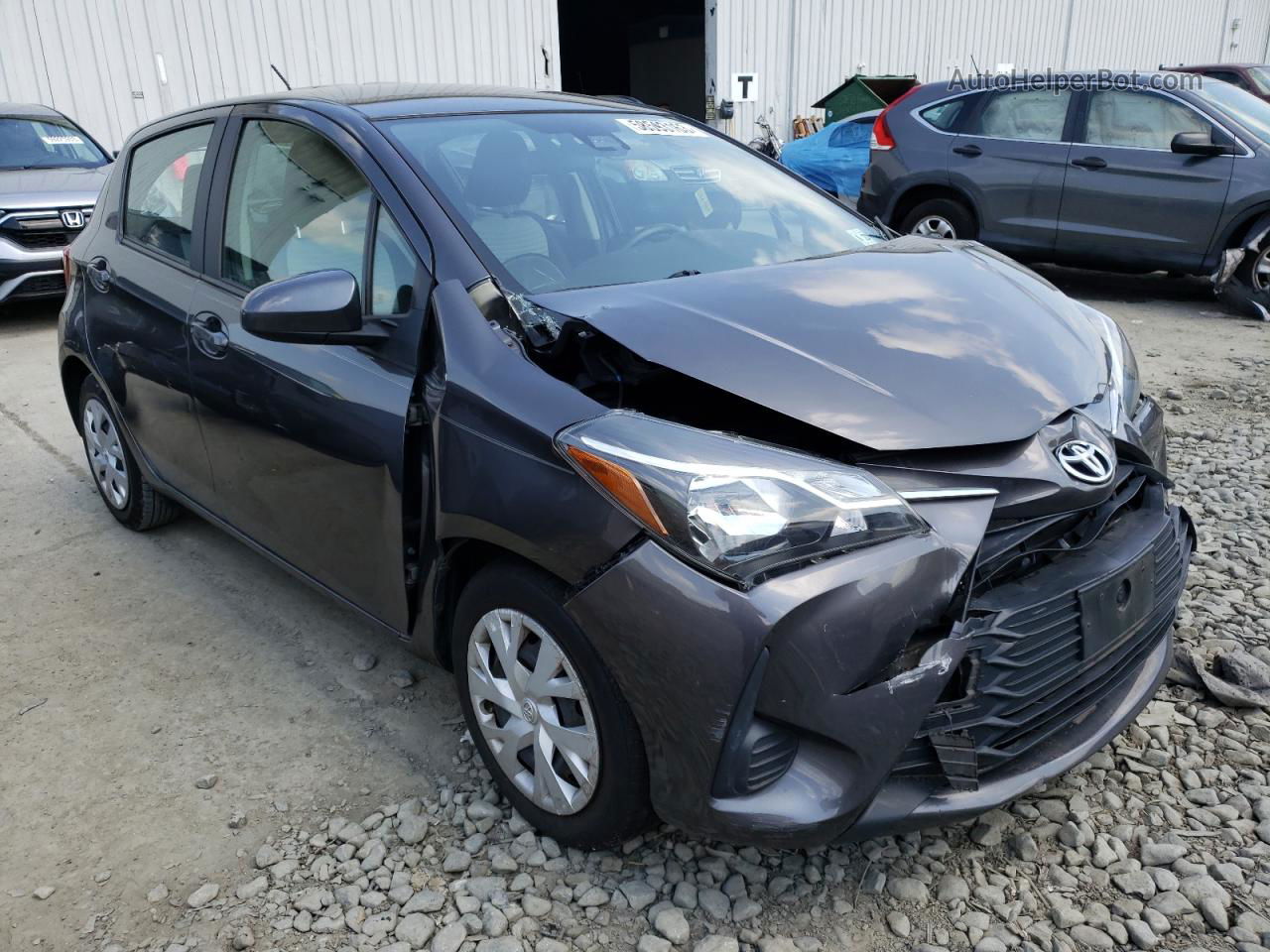 2018 Toyota Yaris L Gray vin: VNKKTUD30JA096372