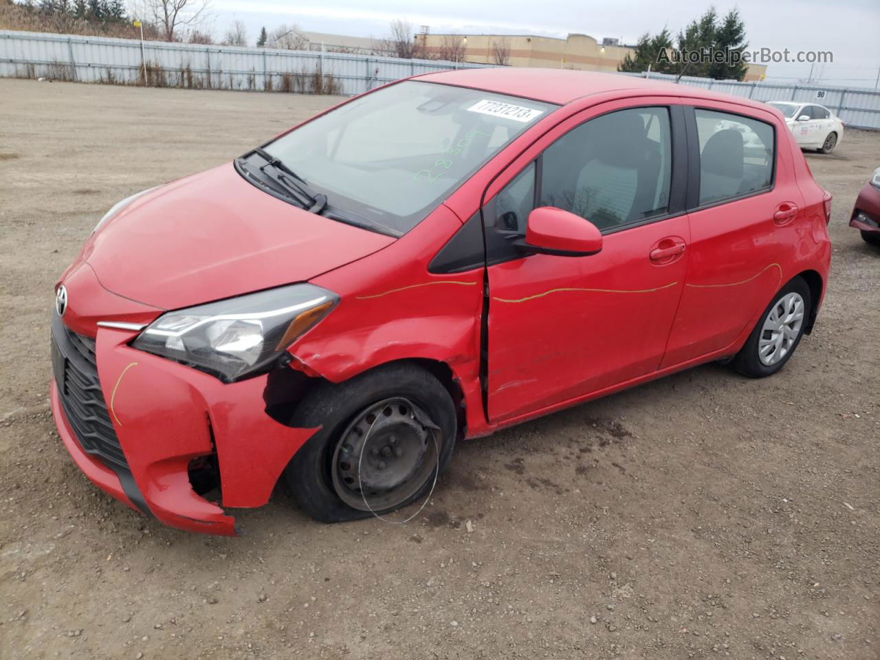 2018 Toyota Yaris L Red vin: VNKKTUD30JA098851