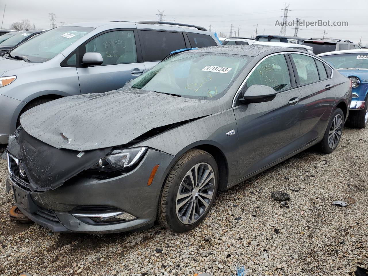 2018 Buick Regal Essence Серый vin: W04GP6SXXJ1138836