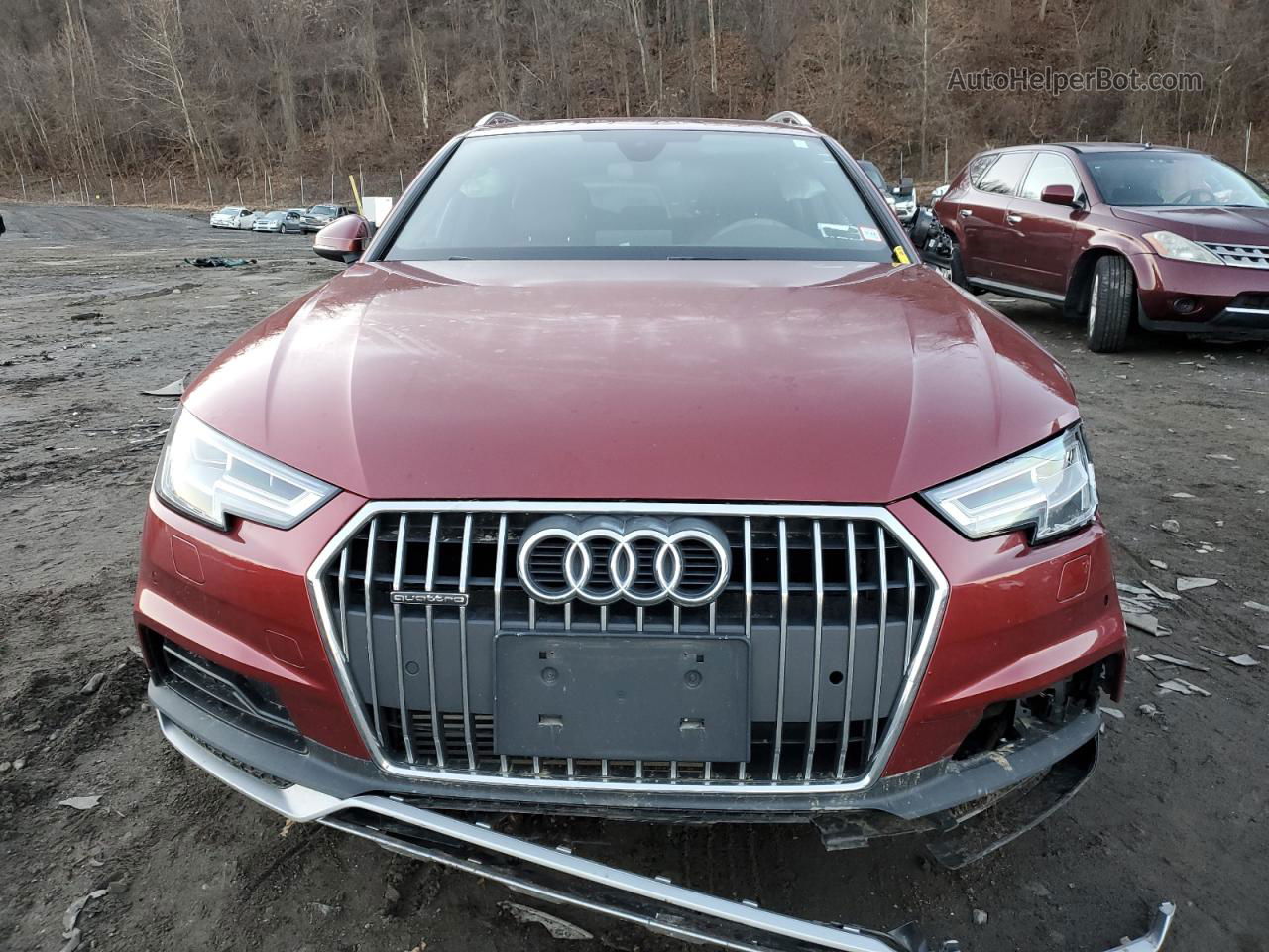 2017 Audi A4 Allroad Premium Plus Бордовый vin: WA18NAF46HA088265