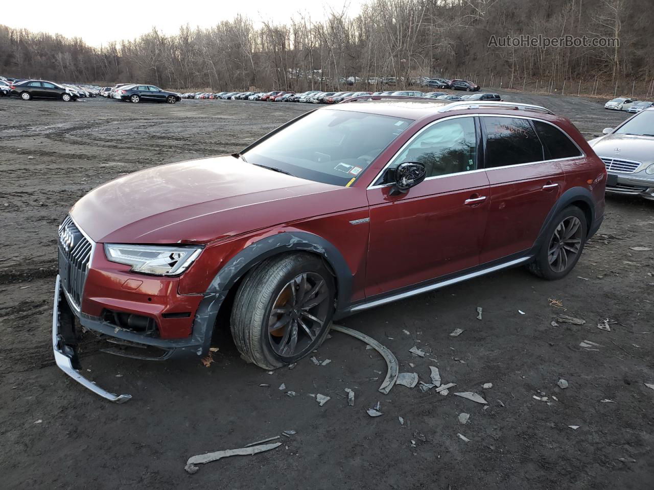 2017 Audi A4 Allroad Premium Plus Бордовый vin: WA18NAF46HA088265