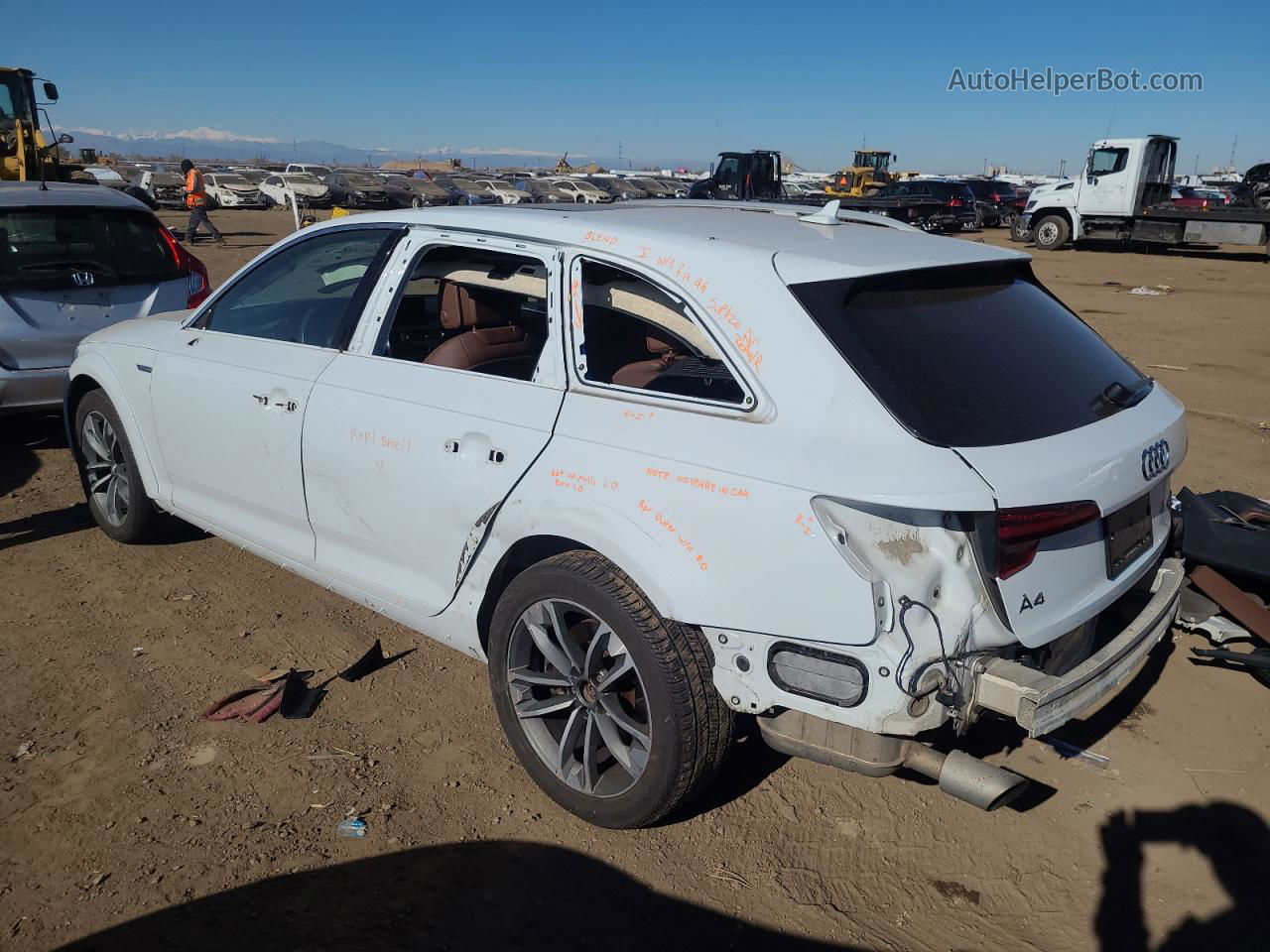 2018 Audi A4 Allroad Premium Plus White vin: WA18NAF46JA059340