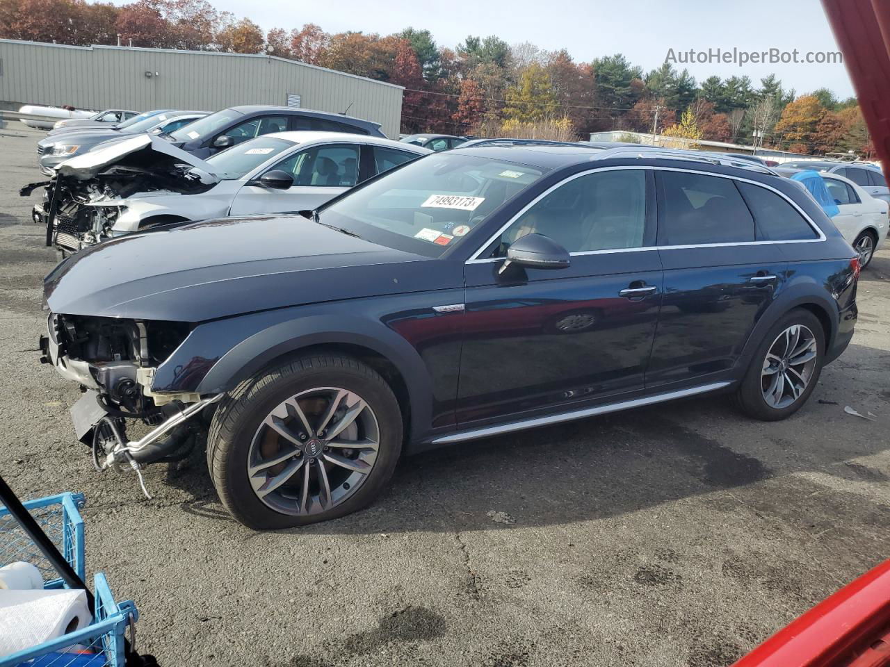 2017 Audi A4 Allroad Premium Plus Синий vin: WA18NAF48HA174869