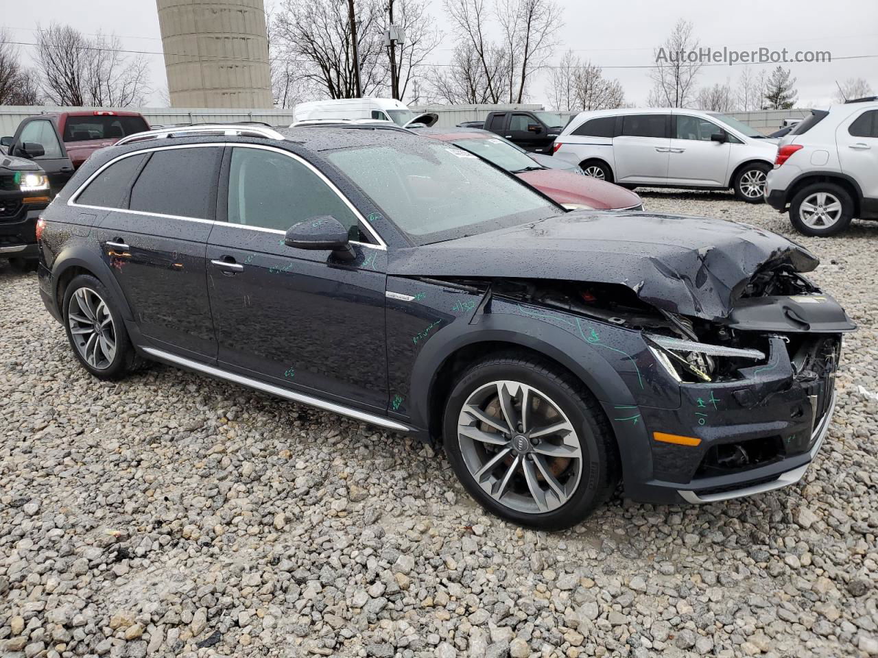 2017 Audi A4 Allroad Premium Plus Синий vin: WA18NAF4XHA181502