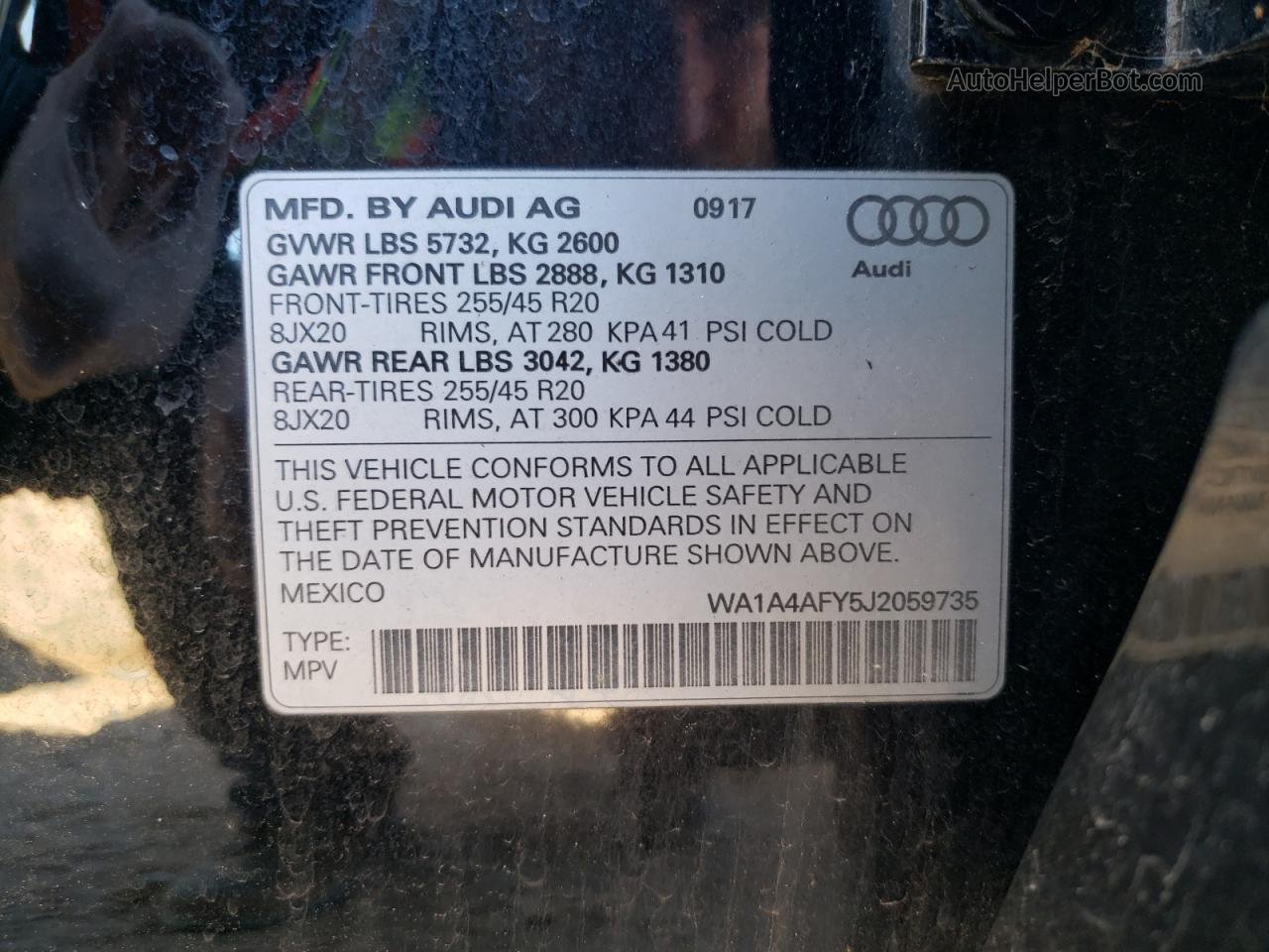 2018 Audi Sq5 Premium Plus Черный vin: WA1A4AFY5J2059735