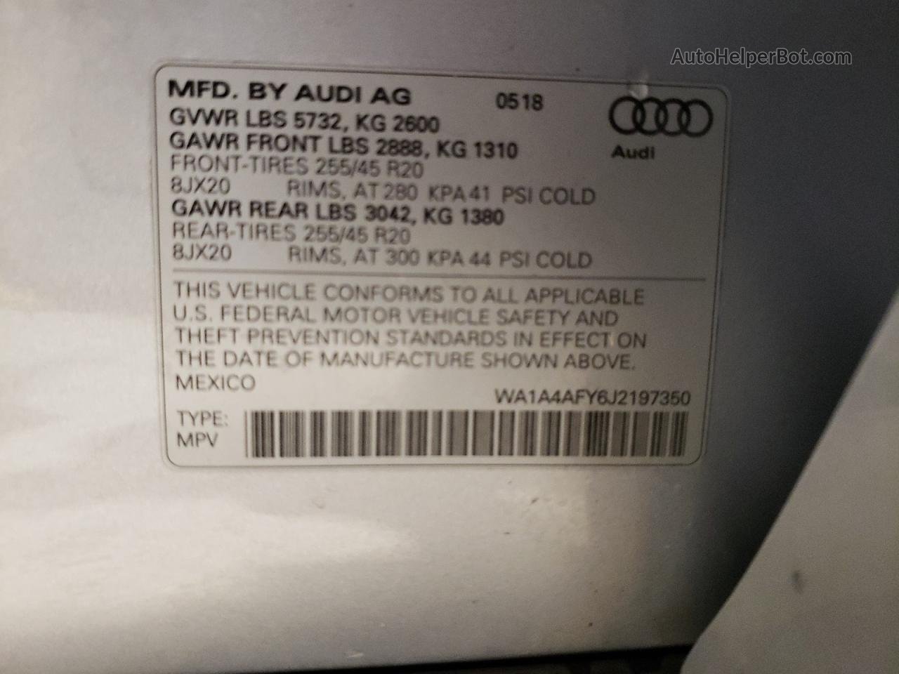 2018 Audi Sq5 Premium Plus Silver vin: WA1A4AFY6J2197350