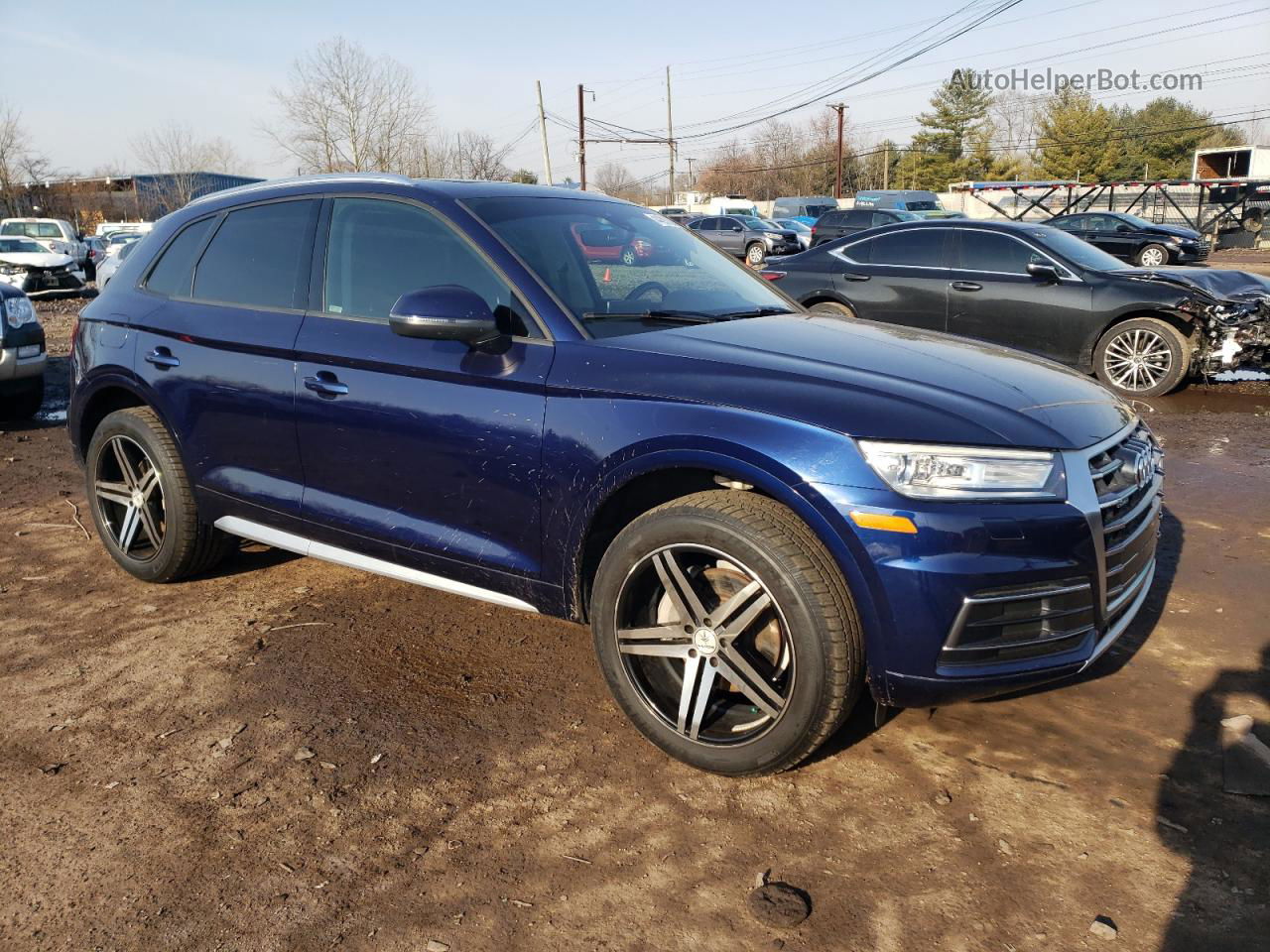 2018 Audi Q5 Premium Синий vin: WA1ANAFY0J2001335