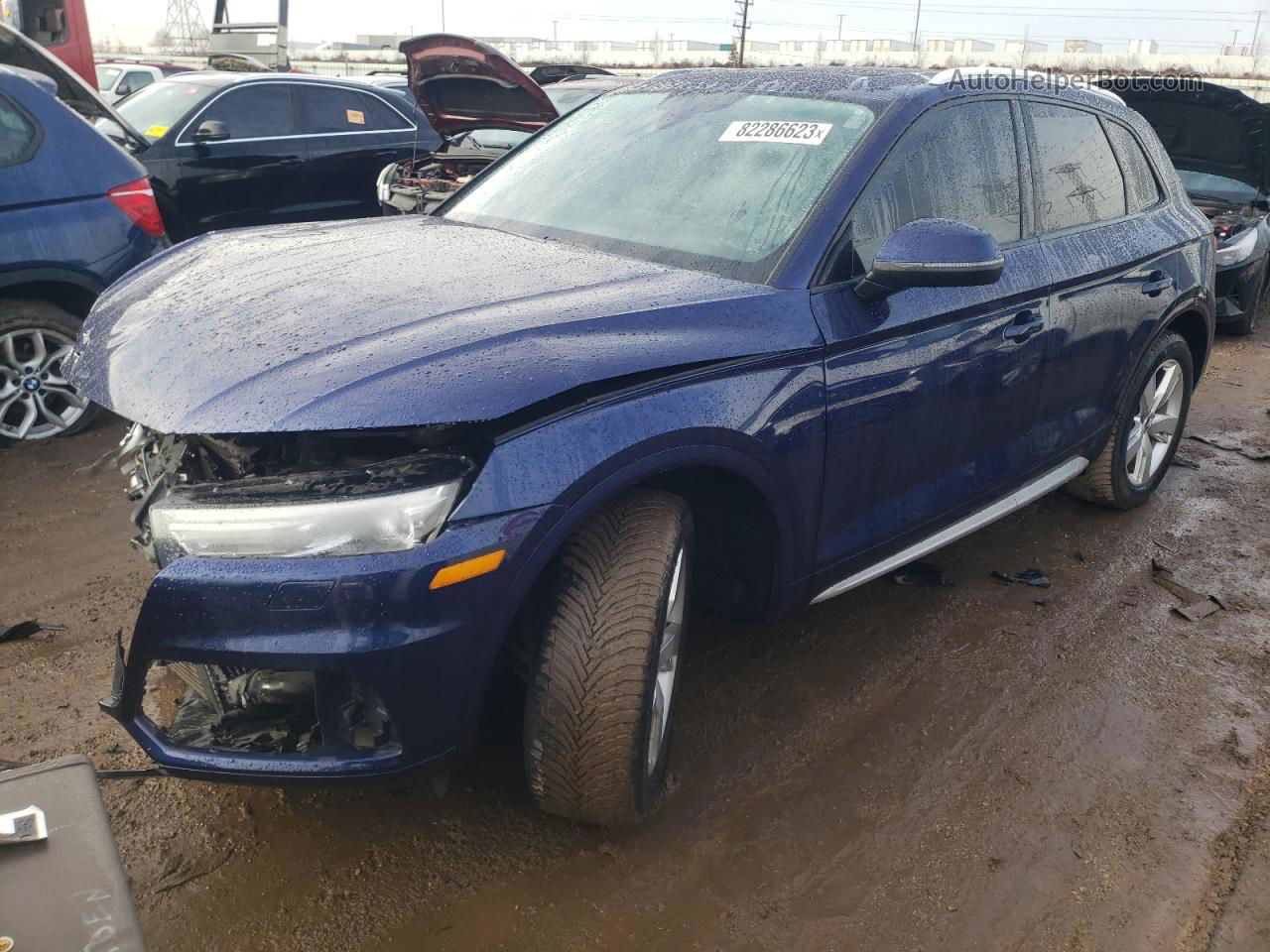 2018 Audi Q5 Premium Синий vin: WA1ANAFY1J2001568