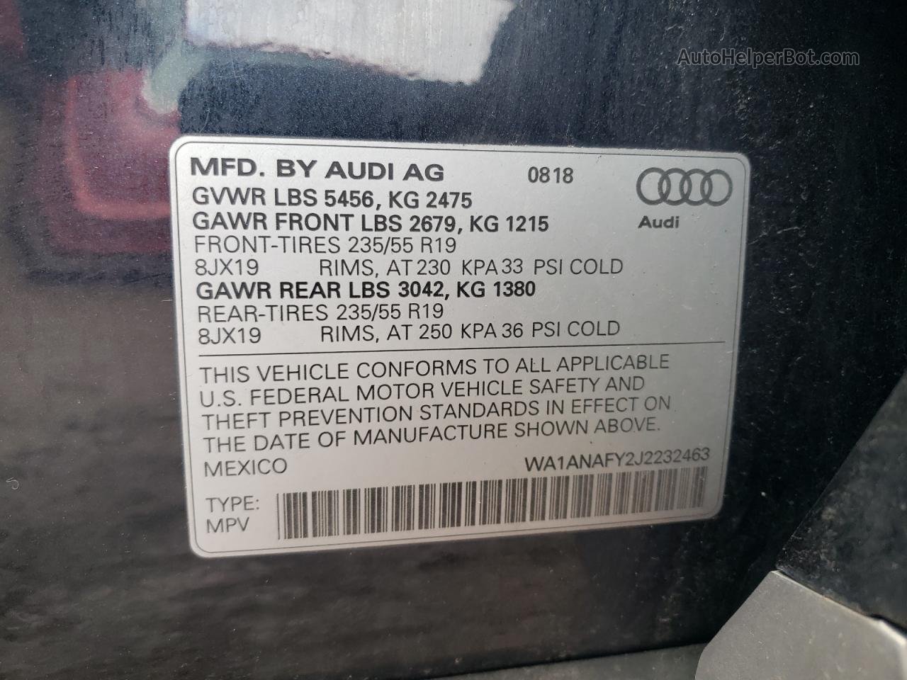2018 Audi Q5 Premium Синий vin: WA1ANAFY2J2232463