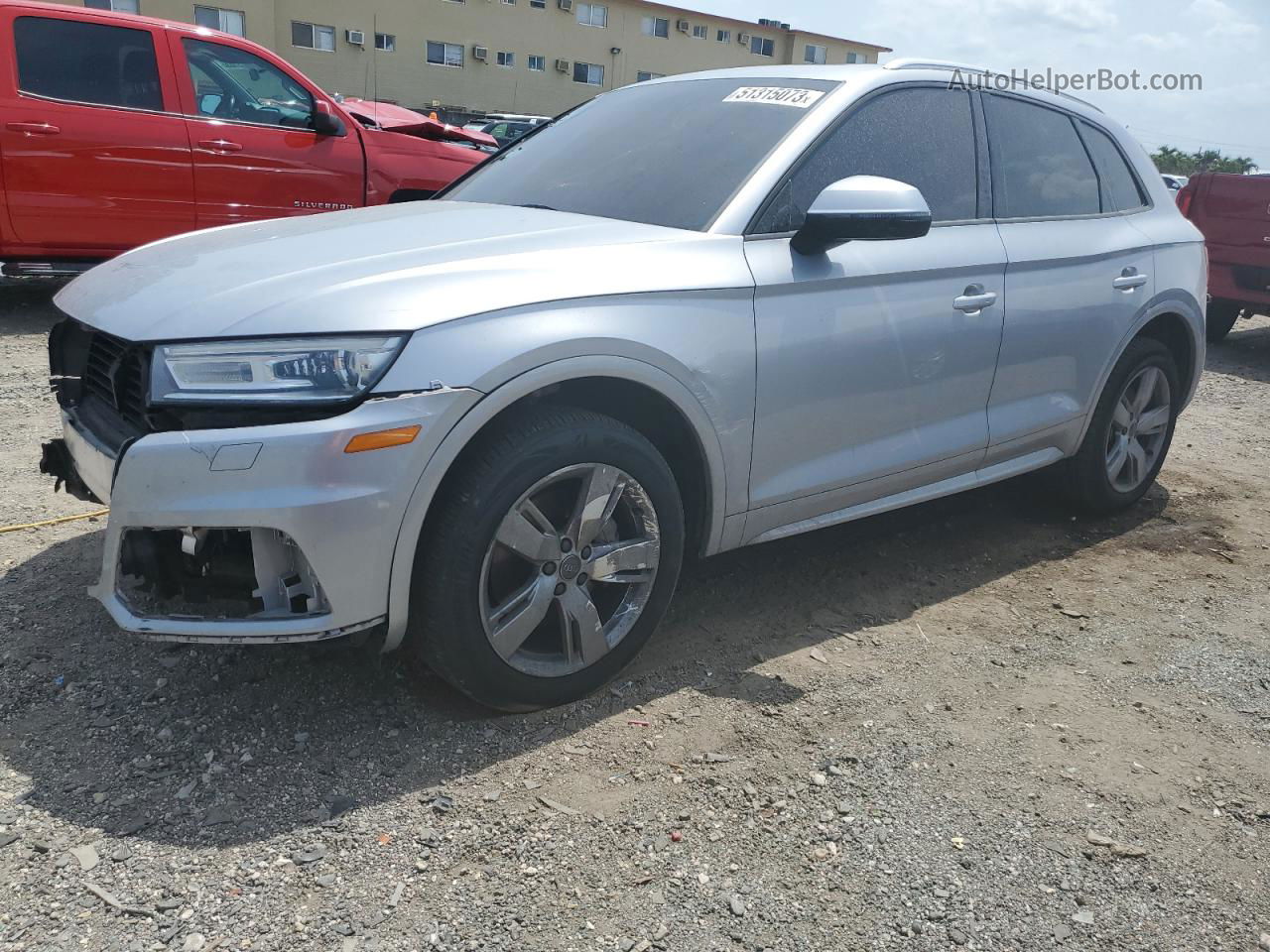 2018 Audi Q5 Premium Silver vin: WA1ANAFY7J2129443