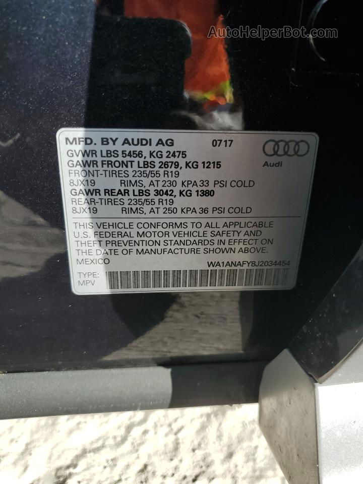 2018 Audi Q5 Premium Black vin: WA1ANAFY8J2034454