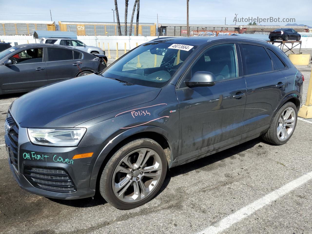 2018 Audi Q3 Premium Gray vin: WA1BCCFS6JR005561