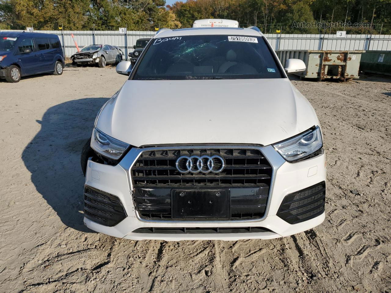 2018 Audi Q3 Premium White vin: WA1BCCFSXJR012478