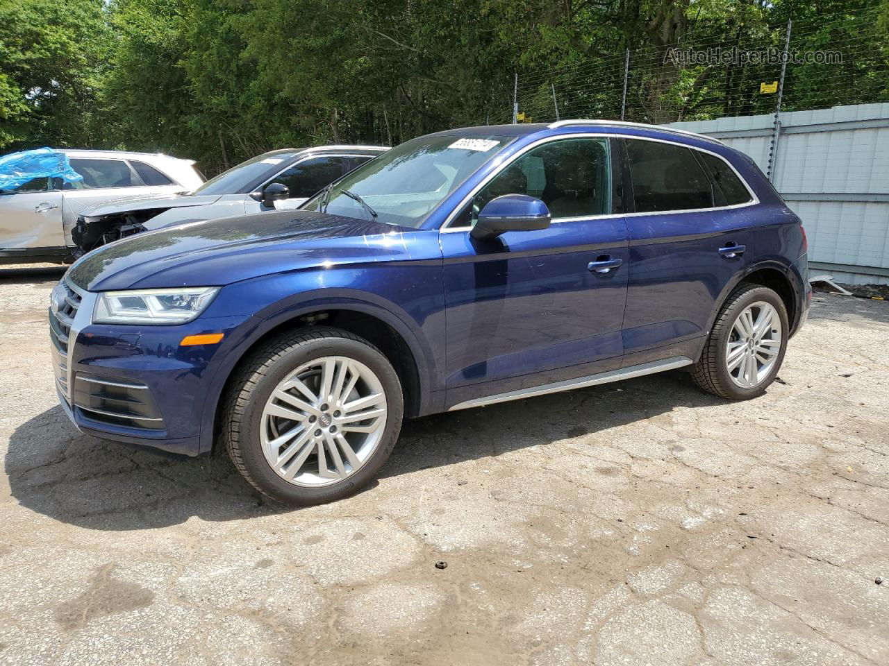 2018 Audi Q5 Premium Plus Blue vin: WA1BNAFY0J2026465