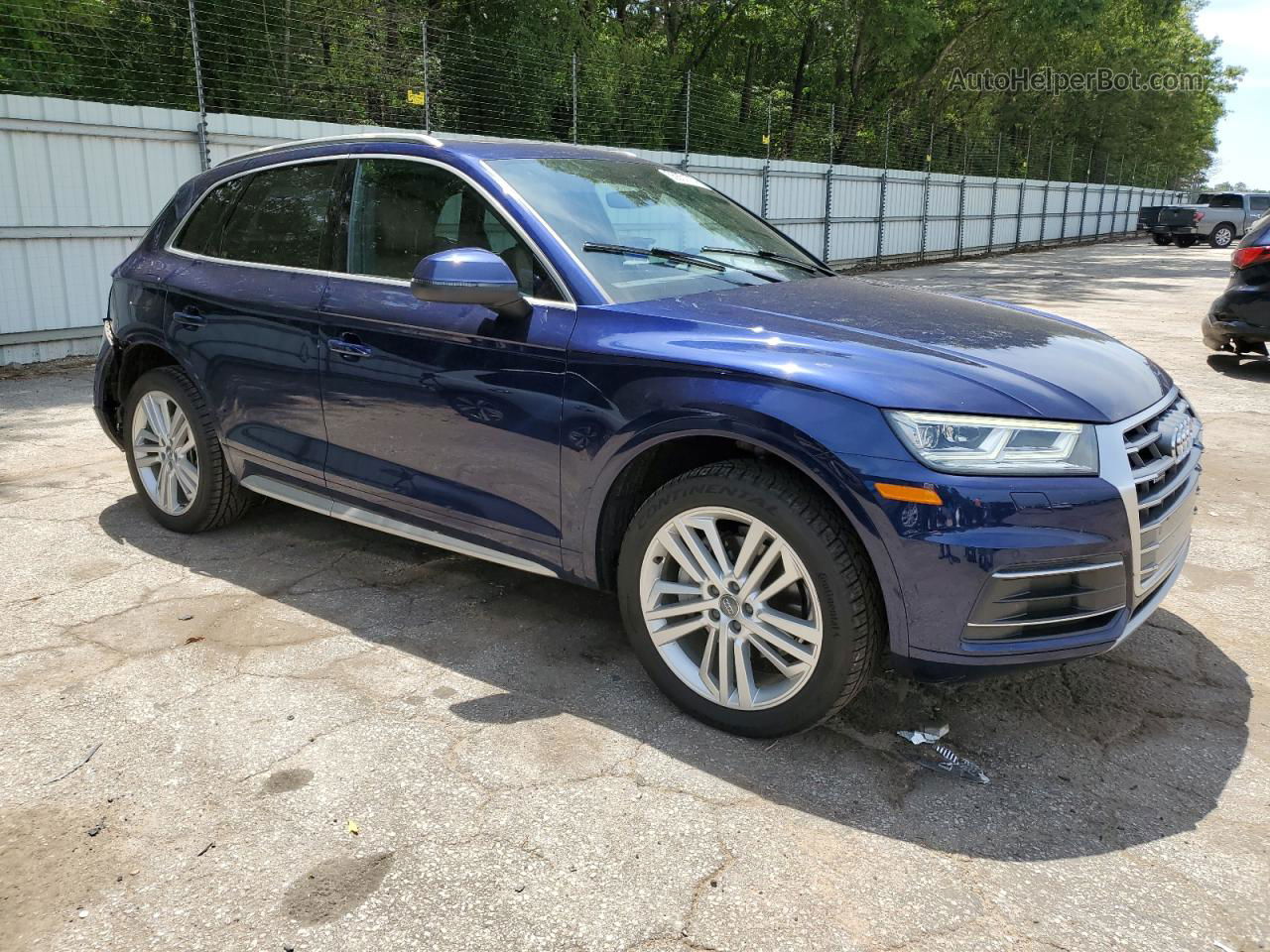 2018 Audi Q5 Premium Plus Blue vin: WA1BNAFY0J2026465