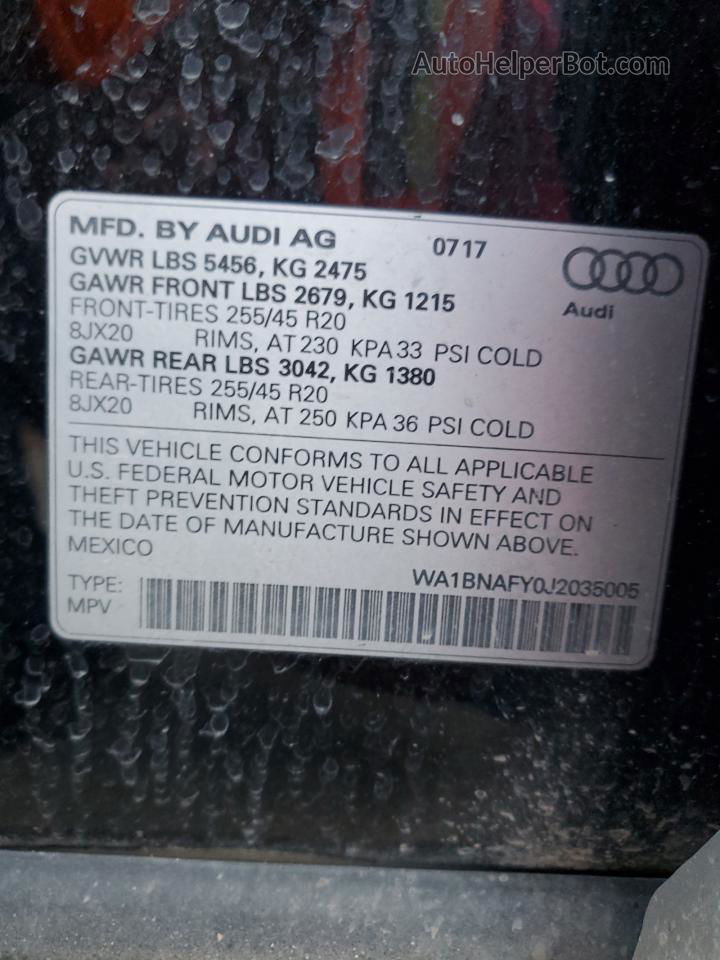 2018 Audi Q5 Premium Plus Black vin: WA1BNAFY0J2035005