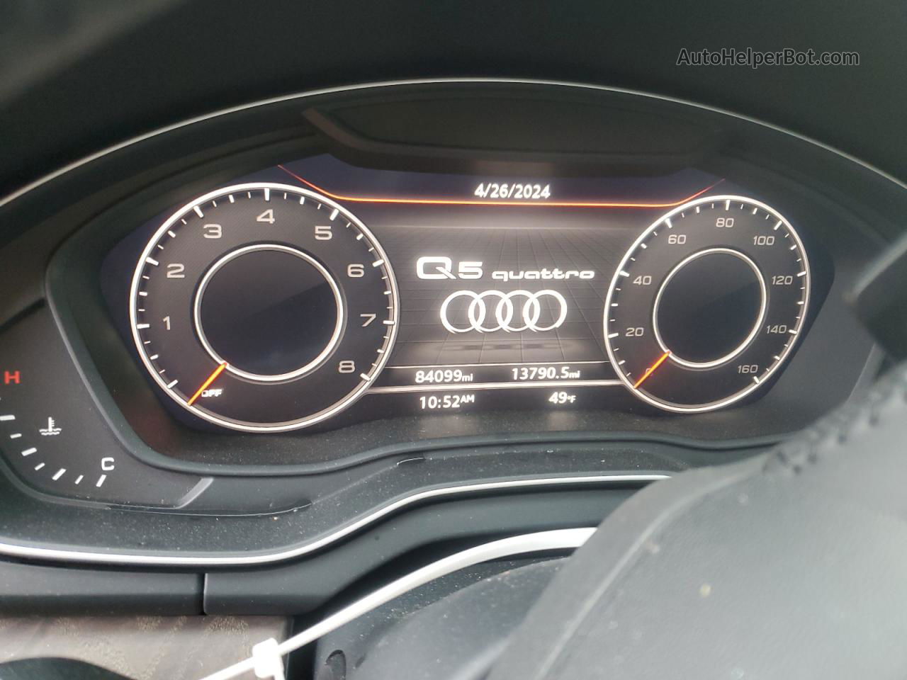 2018 Audi Q5 Premium Plus Серый vin: WA1BNAFY0J2041385