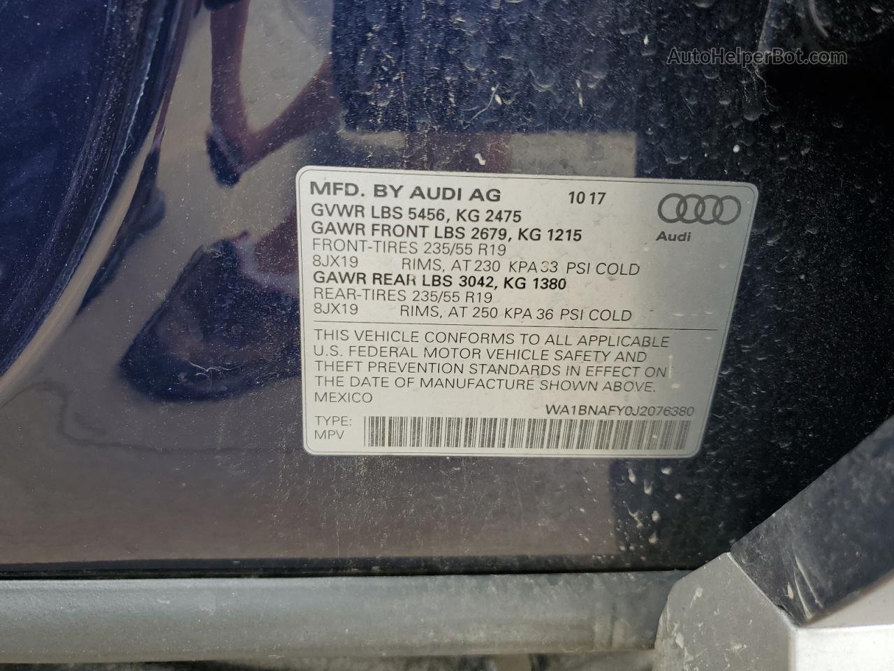 2018 Audi Q5 Premium Plus Blue vin: WA1BNAFY0J2076380