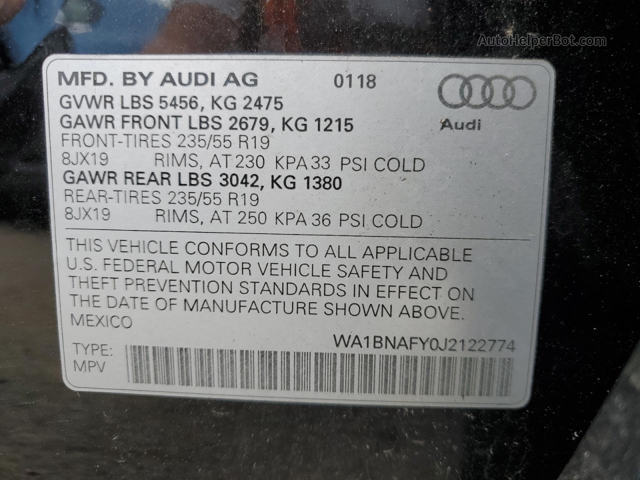 2018 Audi Q5 Premium Plus Black vin: WA1BNAFY0J2122774