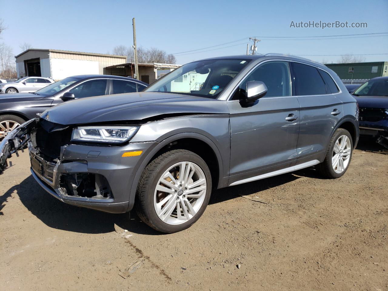 2018 Audi Q5 Premium Plus Серый vin: WA1BNAFY0J2220980