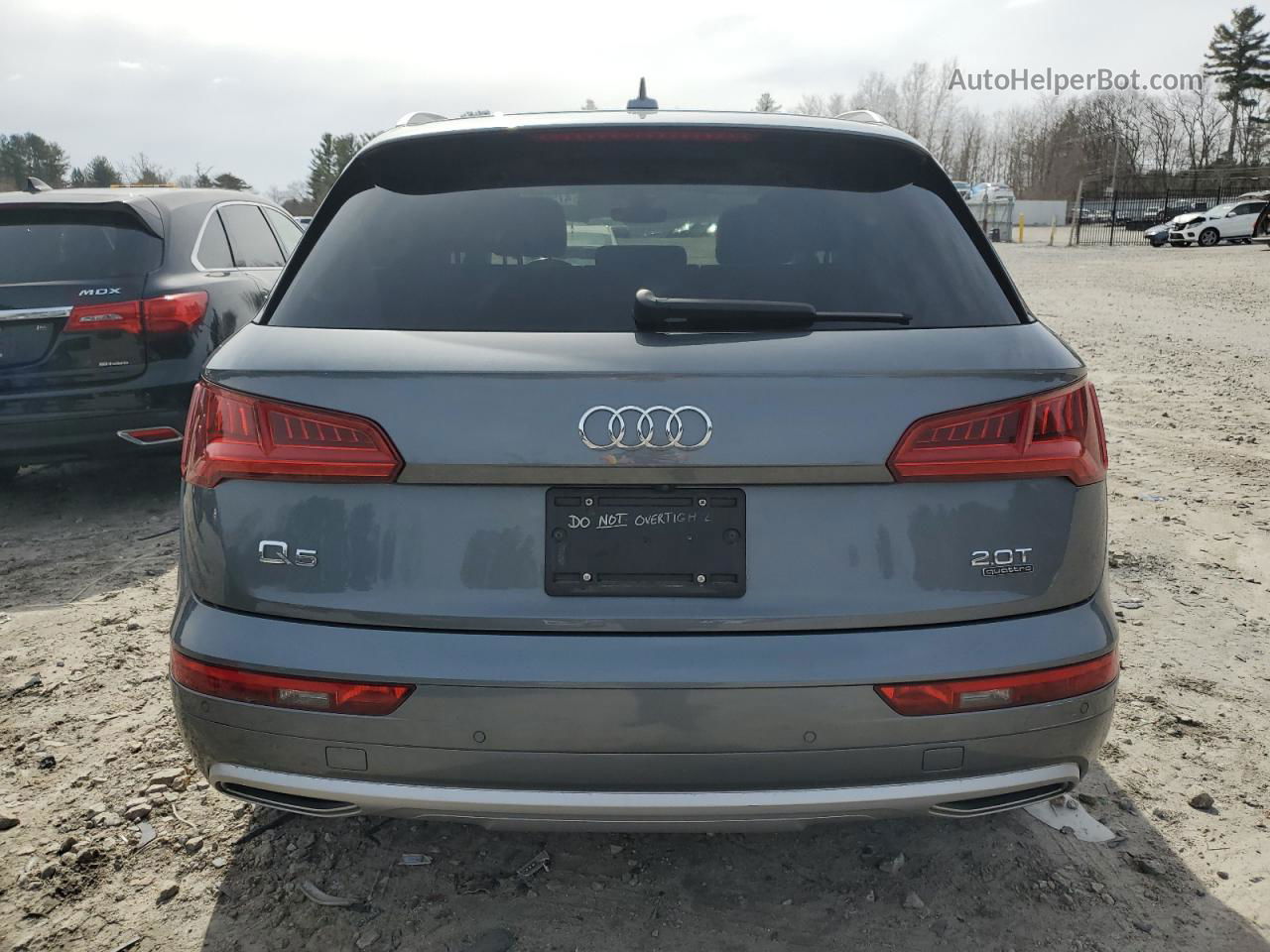 2018 Audi Q5 Premium Plus Серый vin: WA1BNAFY1J2069034