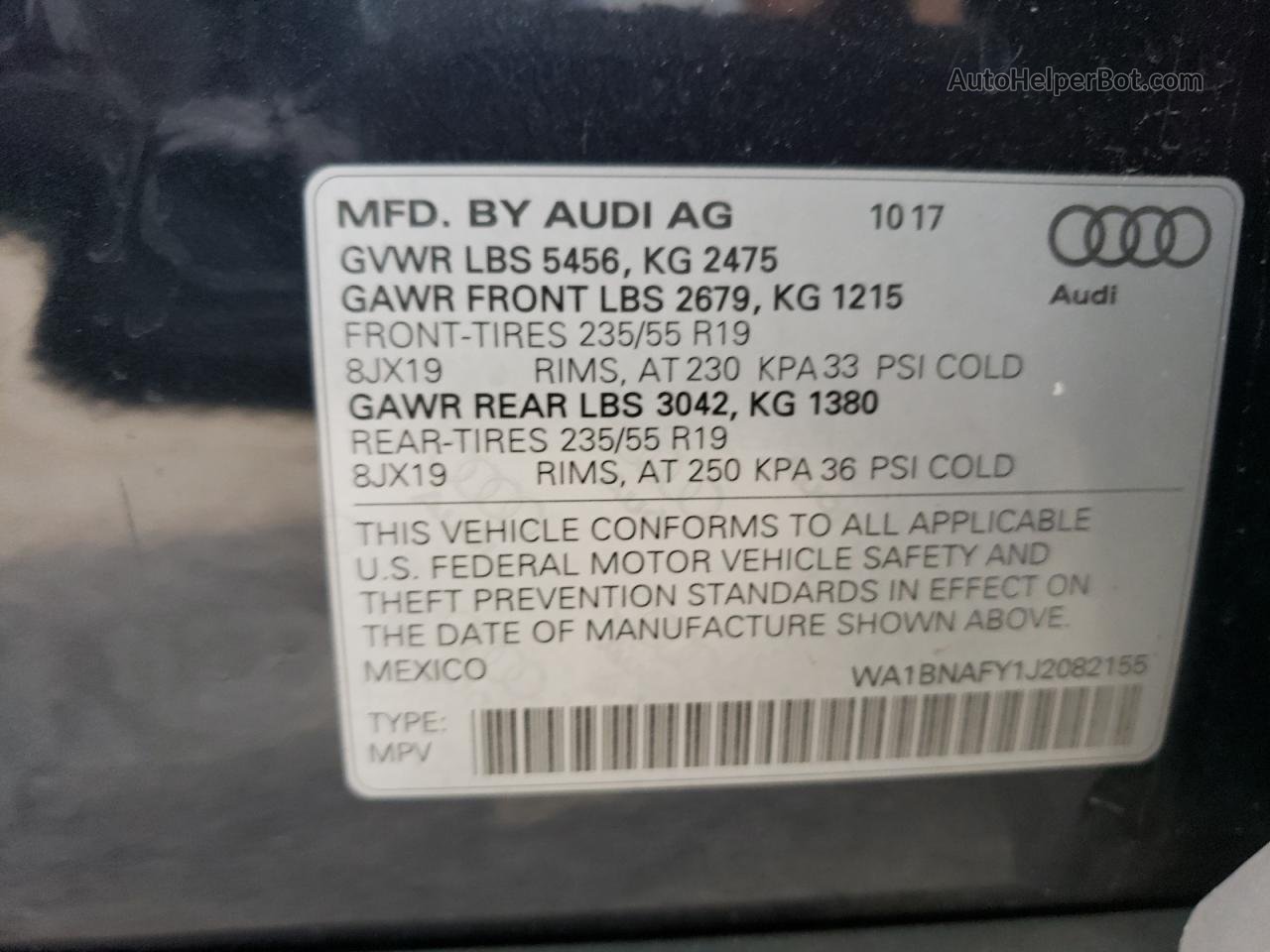 2018 Audi Q5 Premium Plus Black vin: WA1BNAFY1J2082155