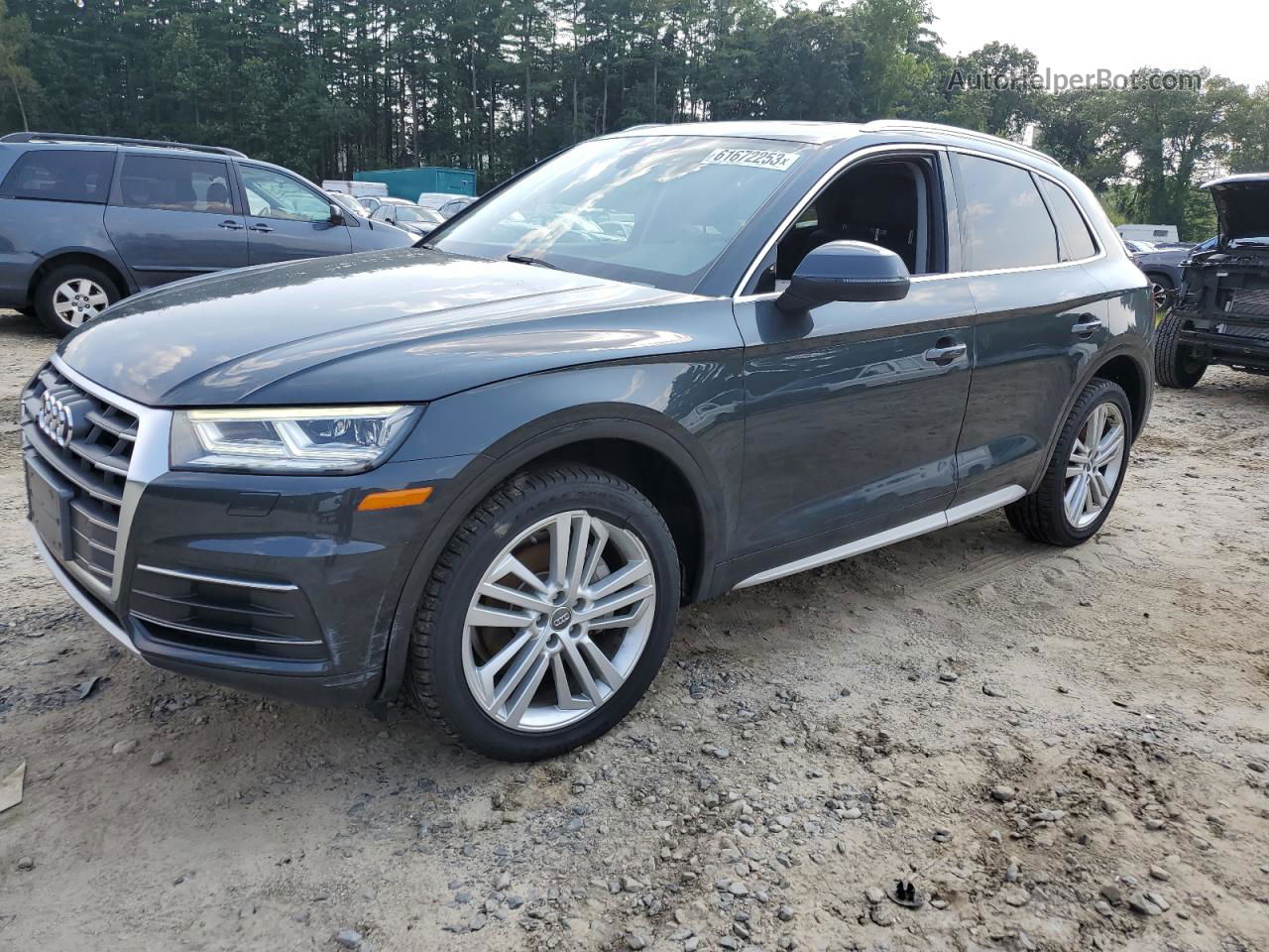 2018 Audi Q5 Premium Plus Серый vin: WA1BNAFY2J2007321