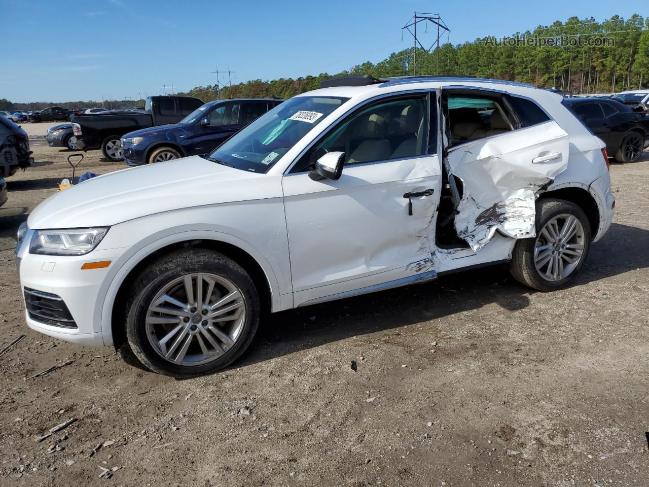 2018 Audi Q5 Premium Plus White vin: WA1BNAFY2J2054476