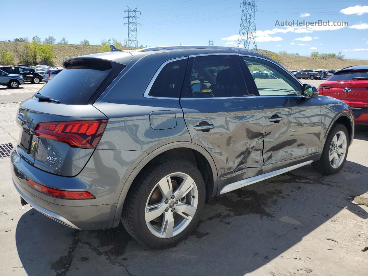 2018 Audi Q5 Premium Plus Серый vin: WA1BNAFY2J2117480