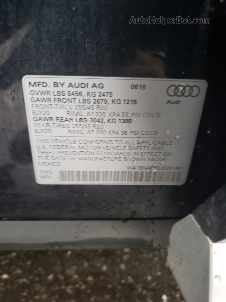 2018 Audi Q5 Premium Plus Blue vin: WA1BNAFY2J2201461