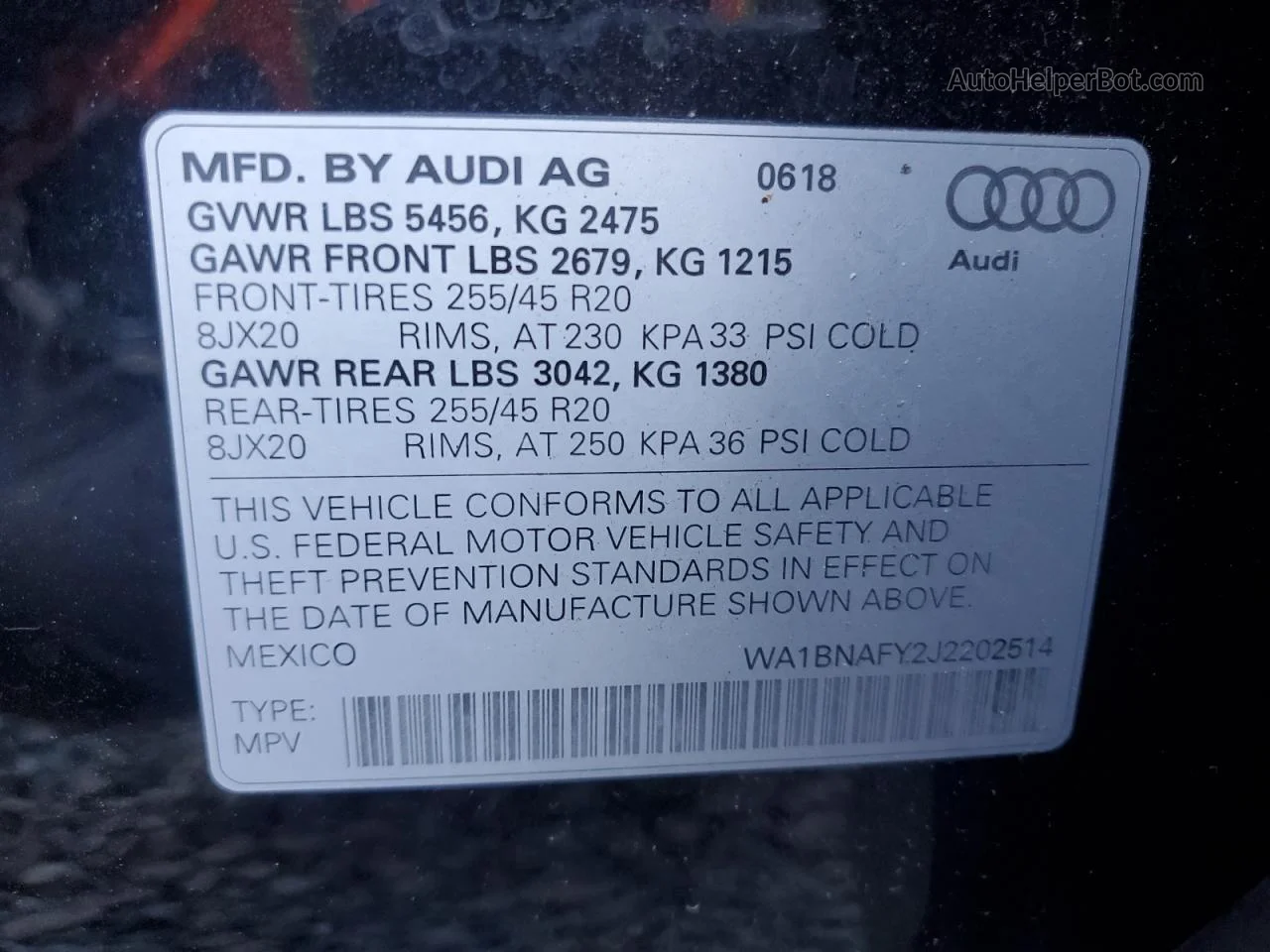 2018 Audi Q5 Premium Plus Black vin: WA1BNAFY2J2202514