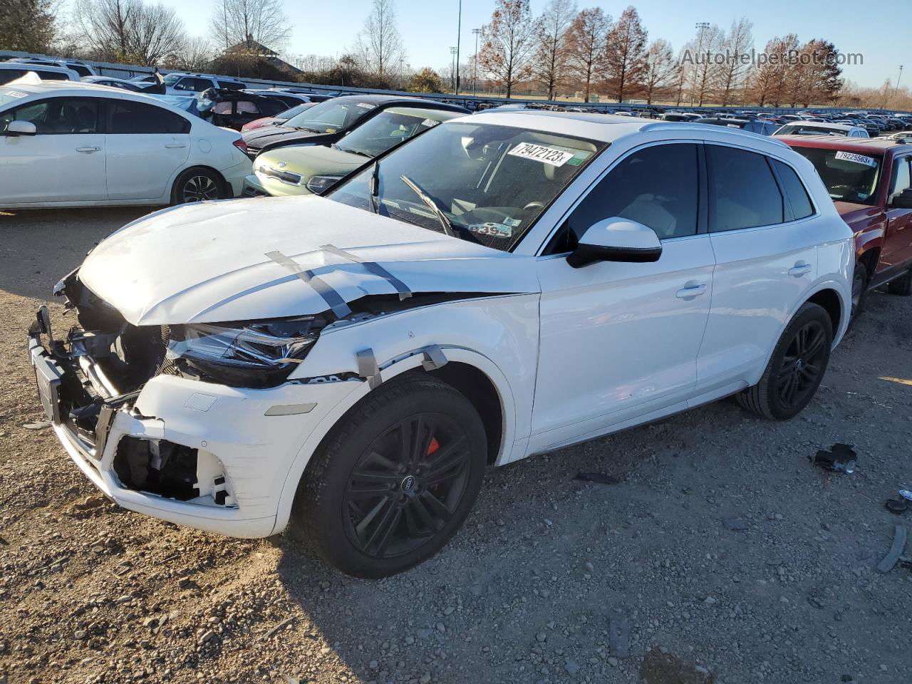 2018 Audi Q5 Premium Plus White vin: WA1BNAFY4J2017056