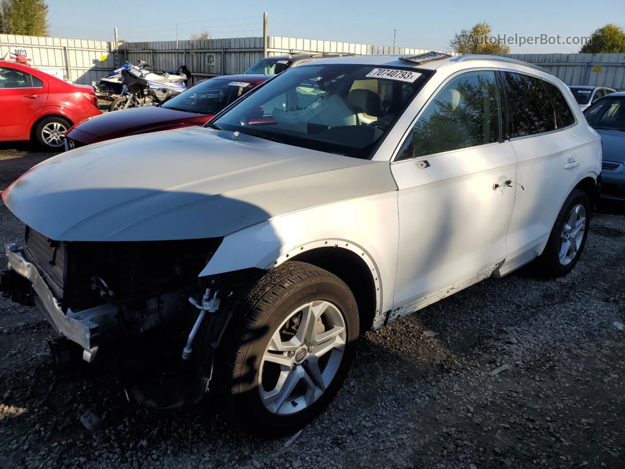 2018 Audi Q5 Premium Plus White vin: WA1BNAFY4J2120560