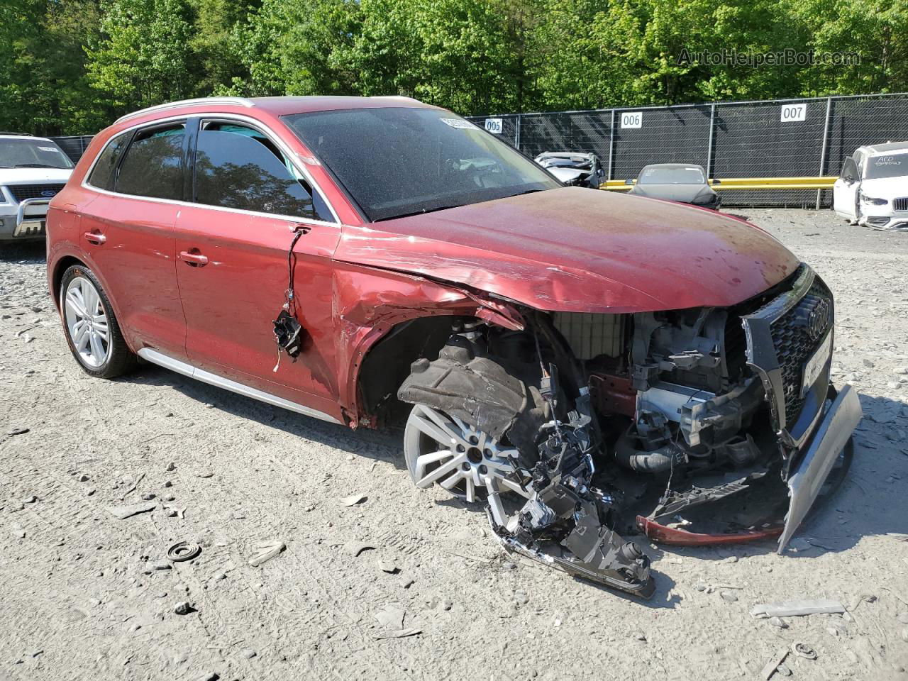 2018 Audi Q5 Premium Plus Red vin: WA1BNAFY4J2174909