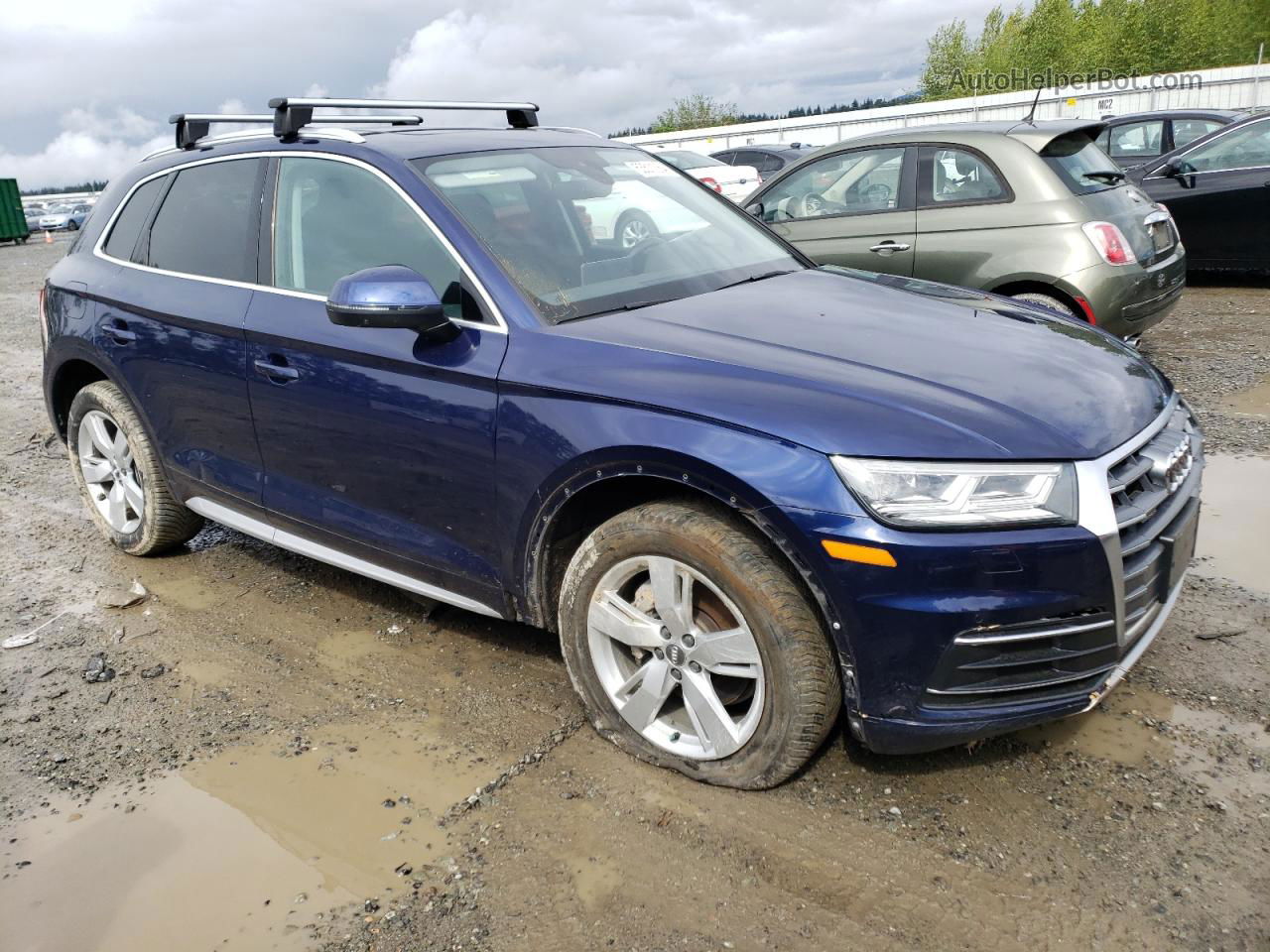 2018 Audi Q5 Premium Plus Синий vin: WA1BNAFY4J2234395