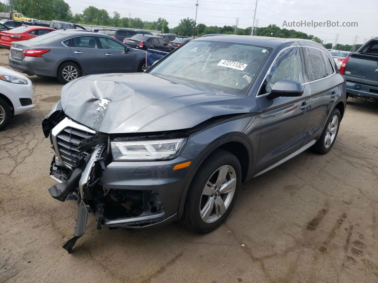 2018 Audi Q5 Premium Plus Gray vin: WA1BNAFY5J2017762