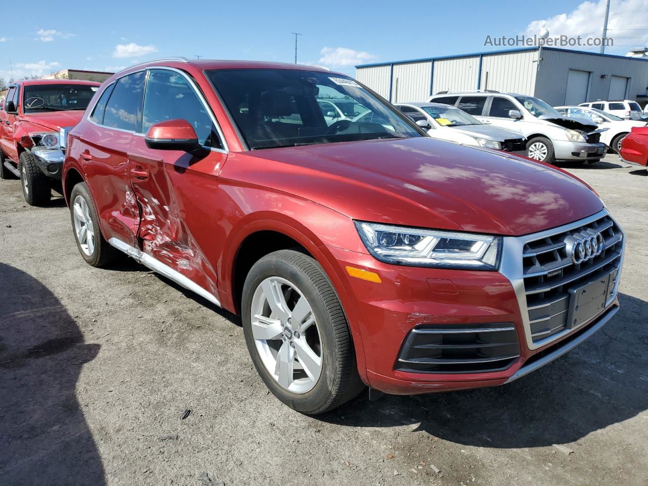 2018 Audi Q5 Premium Plus Бордовый vin: WA1BNAFY5J2142261