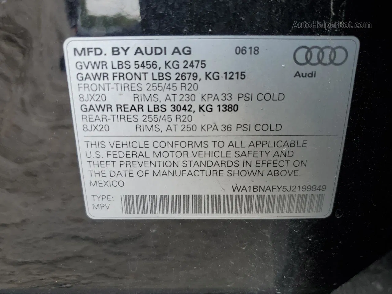 2018 Audi Q5 Premium Plus Black vin: WA1BNAFY5J2199849