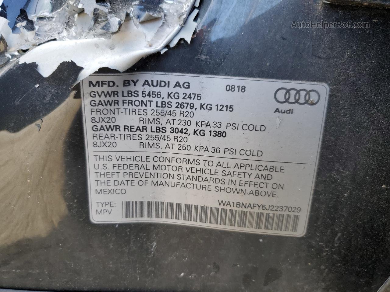2018 Audi Q5 Premium Plus Black vin: WA1BNAFY5J2237029