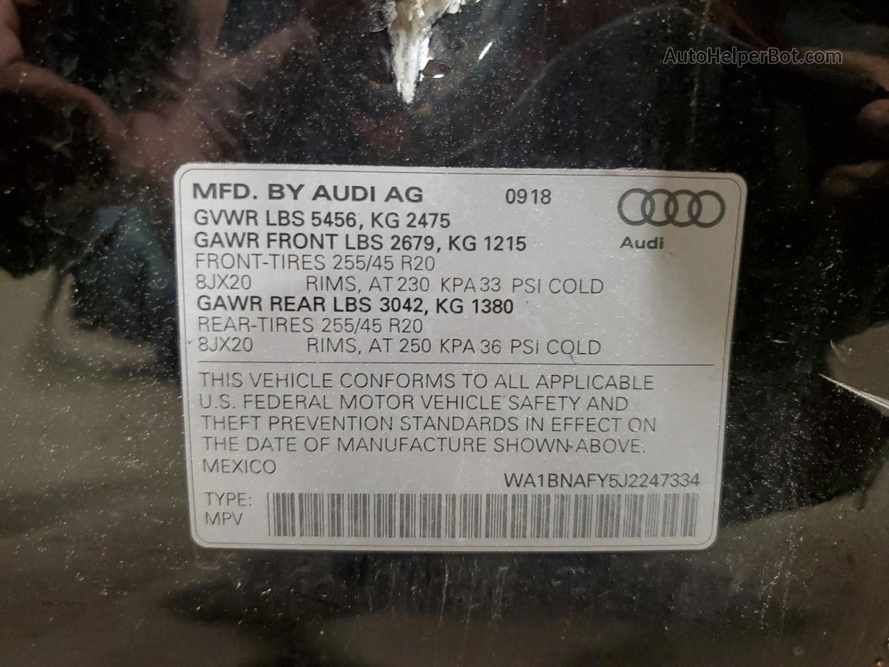 2018 Audi Q5 Premium Plus Black vin: WA1BNAFY5J2247334