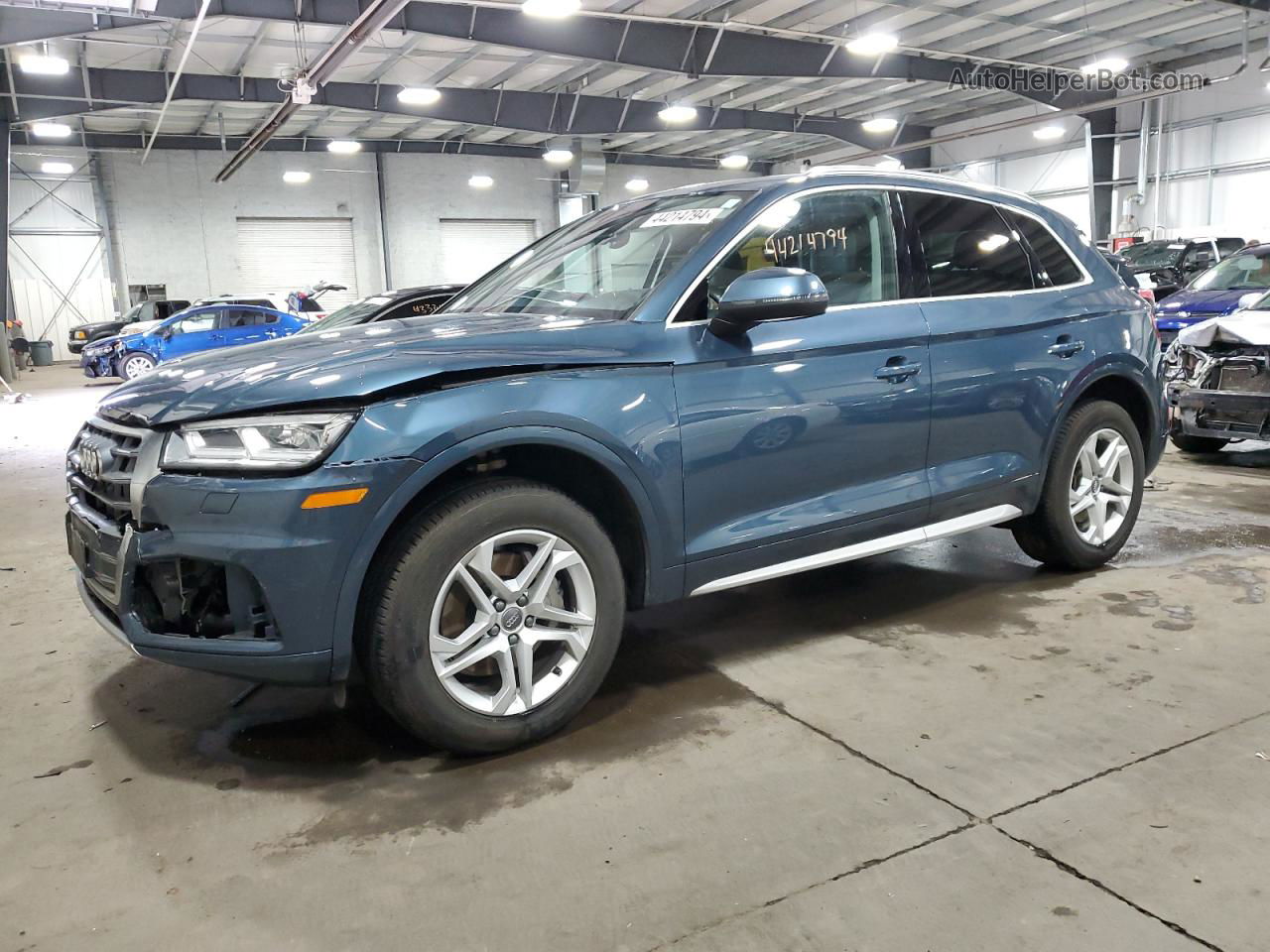 2018 Audi Q5 Premium Plus Синий vin: WA1BNAFY6J2233622