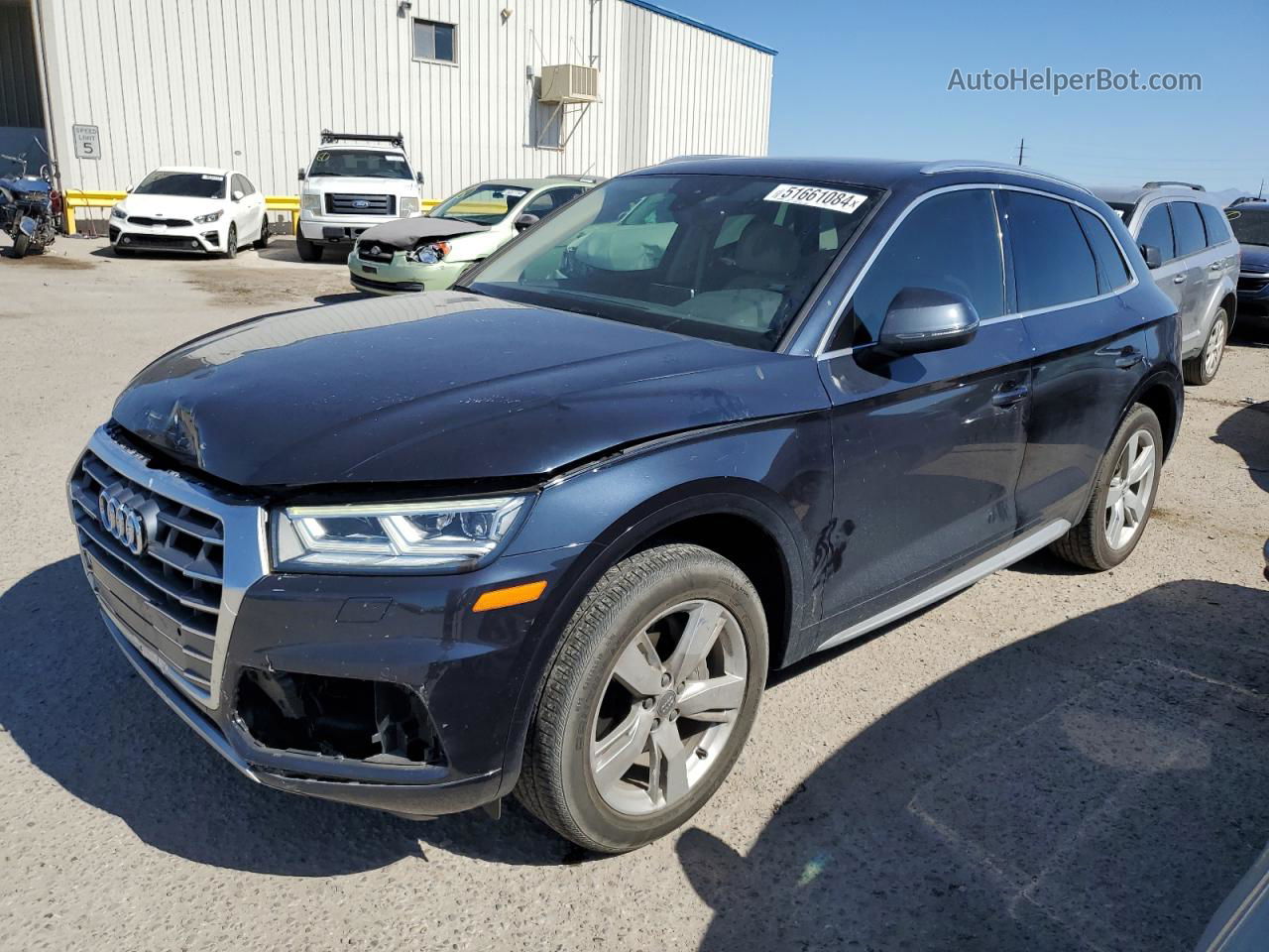 2018 Audi Q5 Premium Plus Blue vin: WA1BNAFY7J2076411