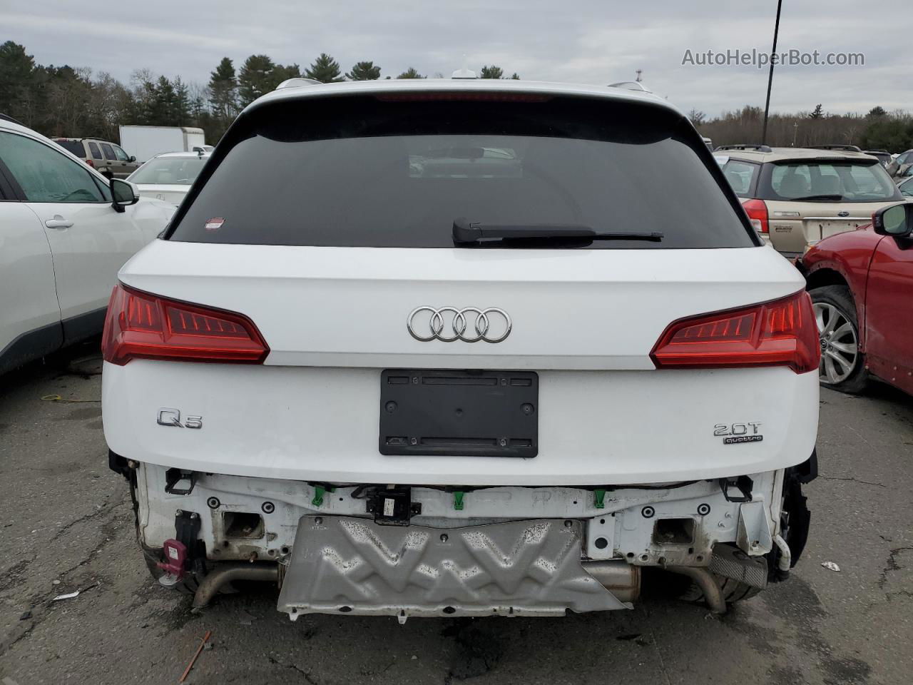 2018 Audi Q5 Premium Plus White vin: WA1BNAFY7J2136283