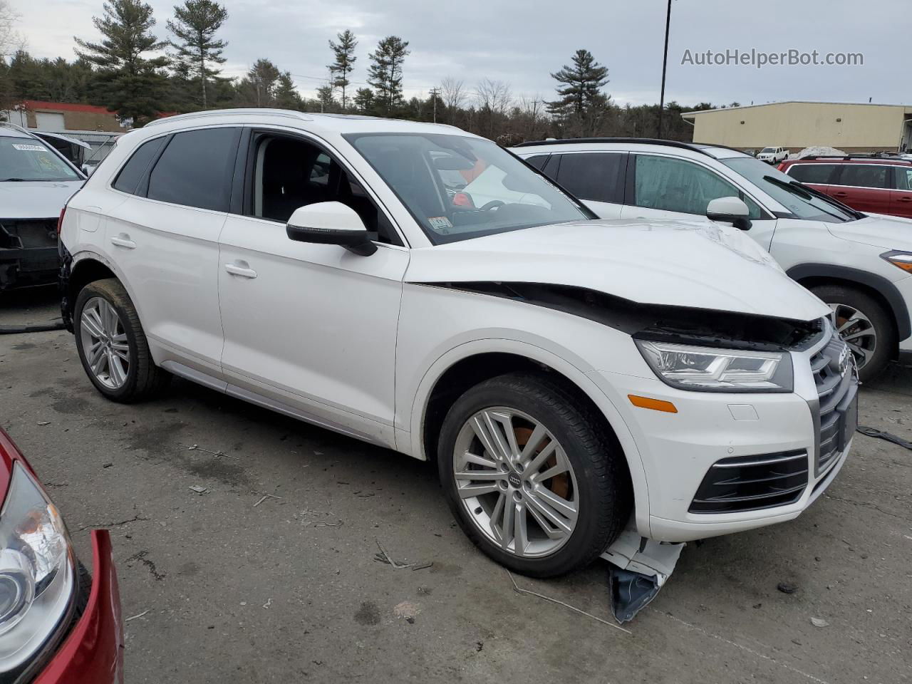 2018 Audi Q5 Premium Plus White vin: WA1BNAFY7J2136283