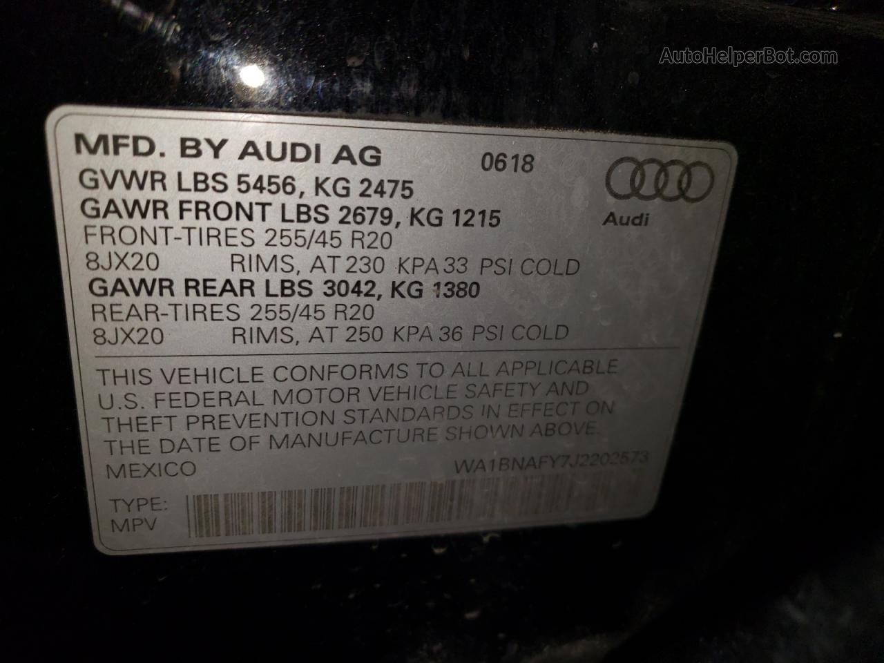 2018 Audi Q5 Premium Plus Black vin: WA1BNAFY7J2202573